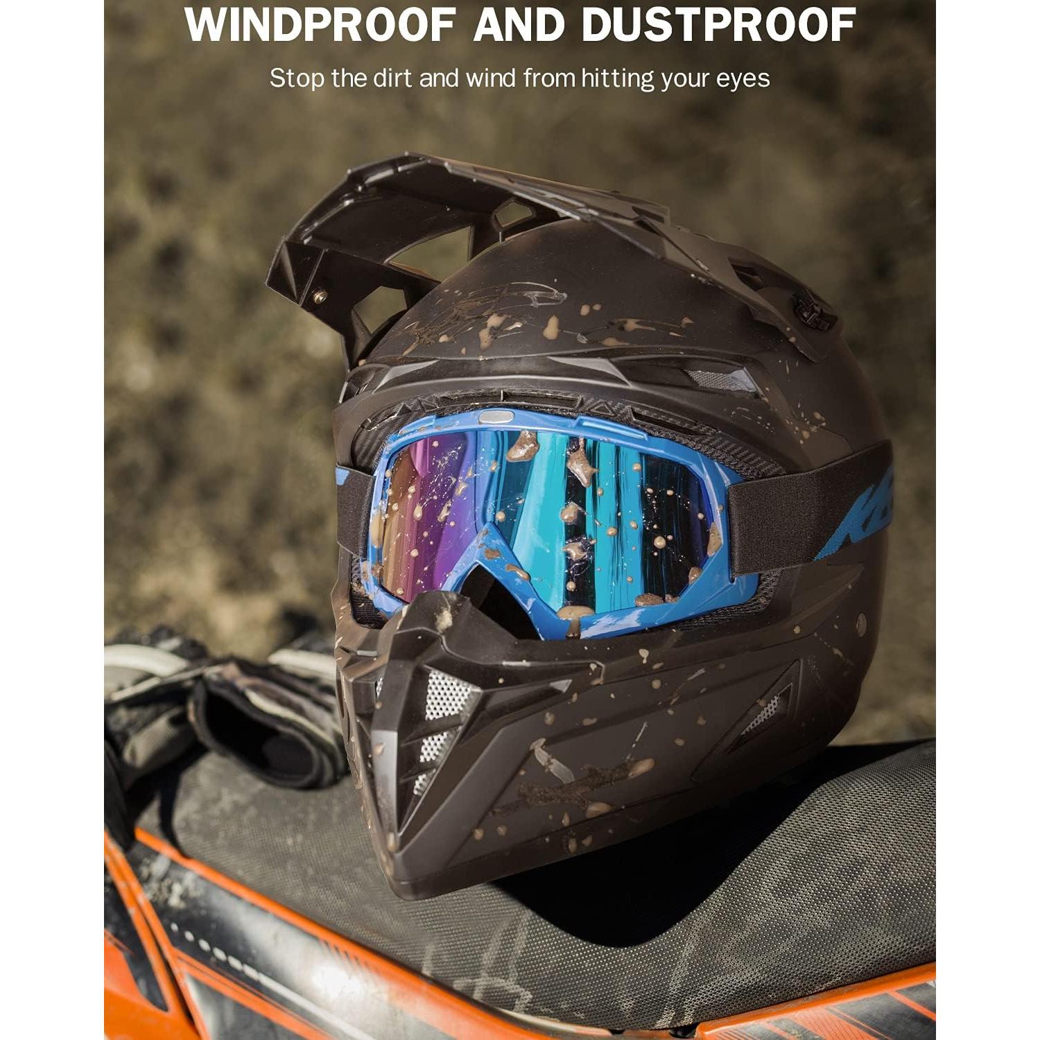 Gafas de motocross KEMIMOTO - Protección UV y diseño cómodo