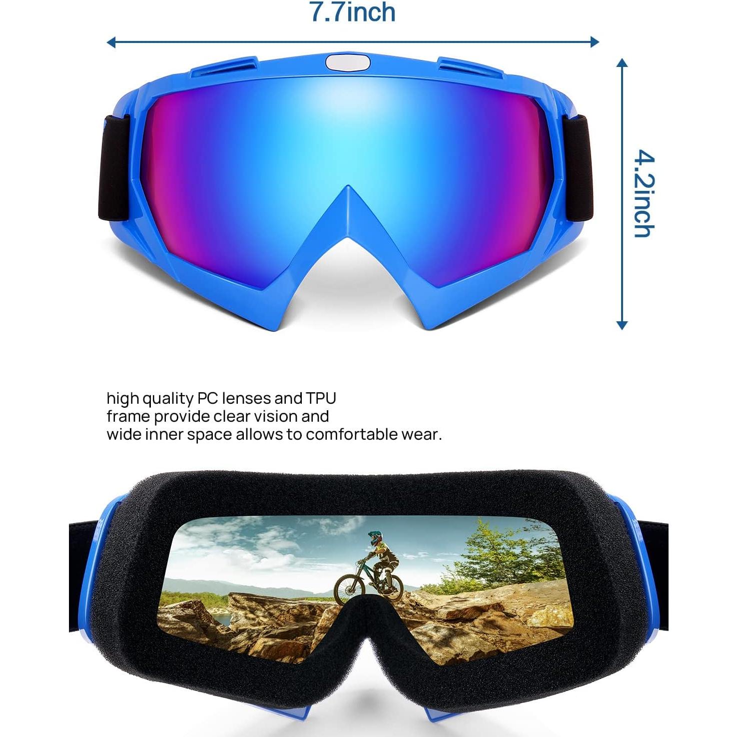 Gafas de motocross KEMIMOTO - Protección UV y diseño cómodo