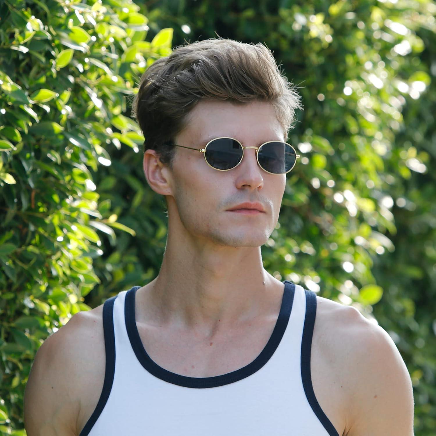 Gafas de sol ovaladas Dollger para mujeres, marco metal ligero