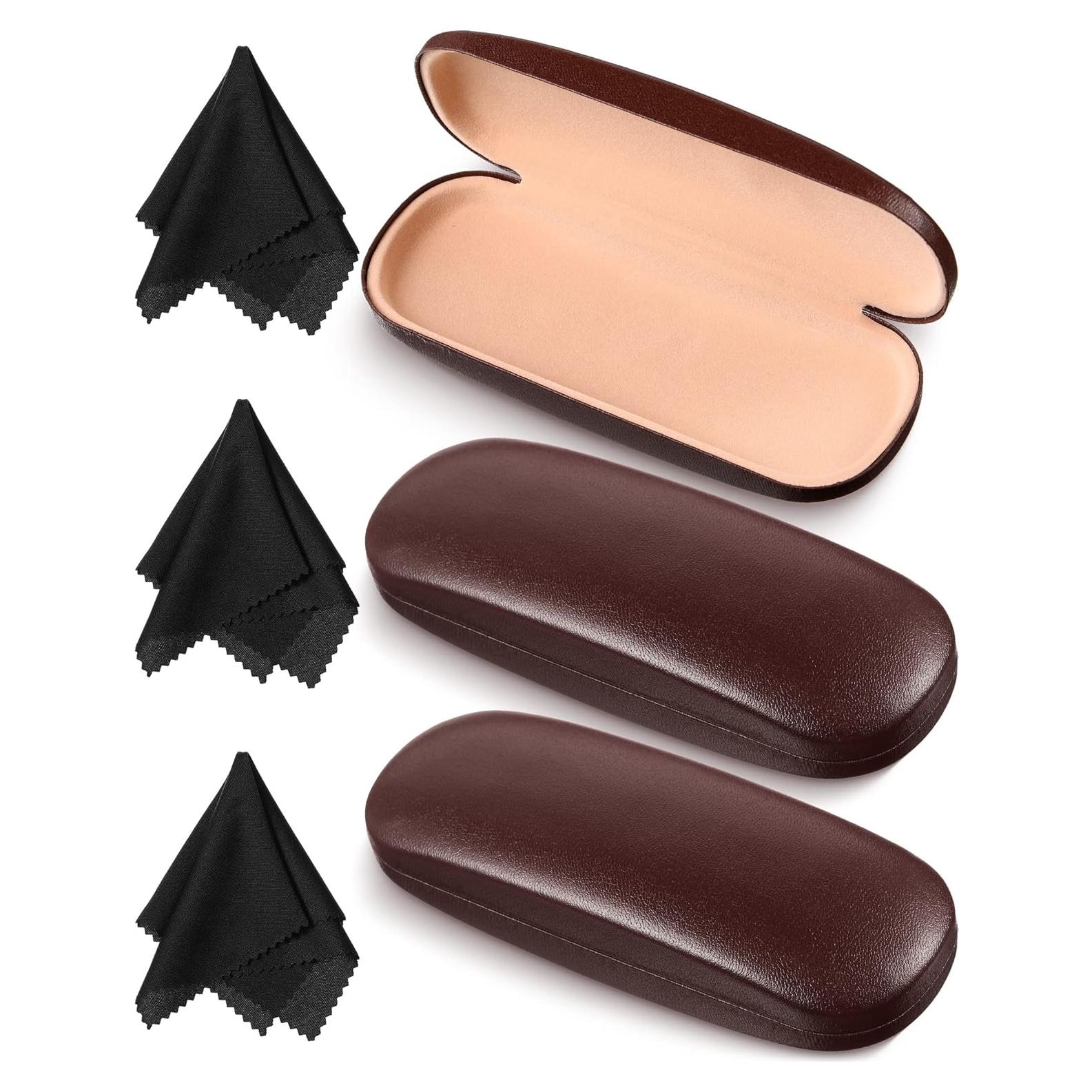 Estuche Duro para Gafas Frienda 3 Piezas Marrón