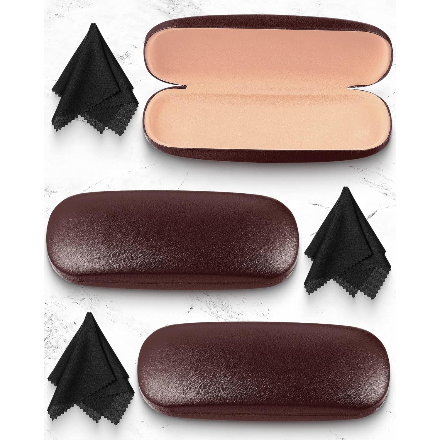 Estuche Duro para Gafas Frienda 3 Piezas Marrón