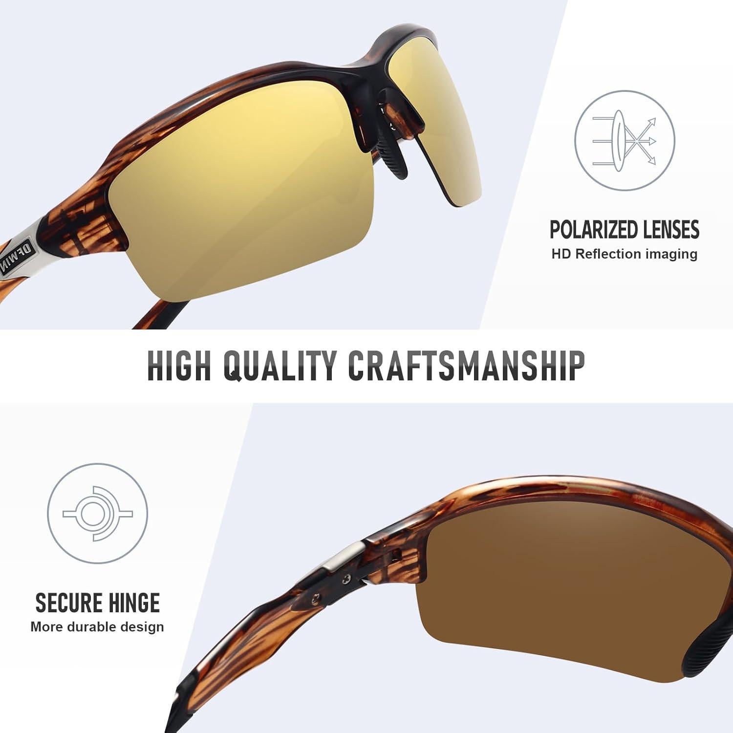 Gafas de sol deportivas UV400 Polarizadas Unisex 63mm