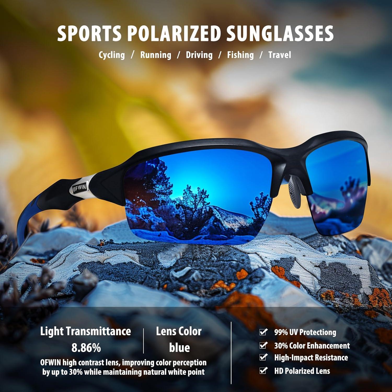 Gafas de Sol Polarizadas UV400 Marca X - Marco Negro Mate
