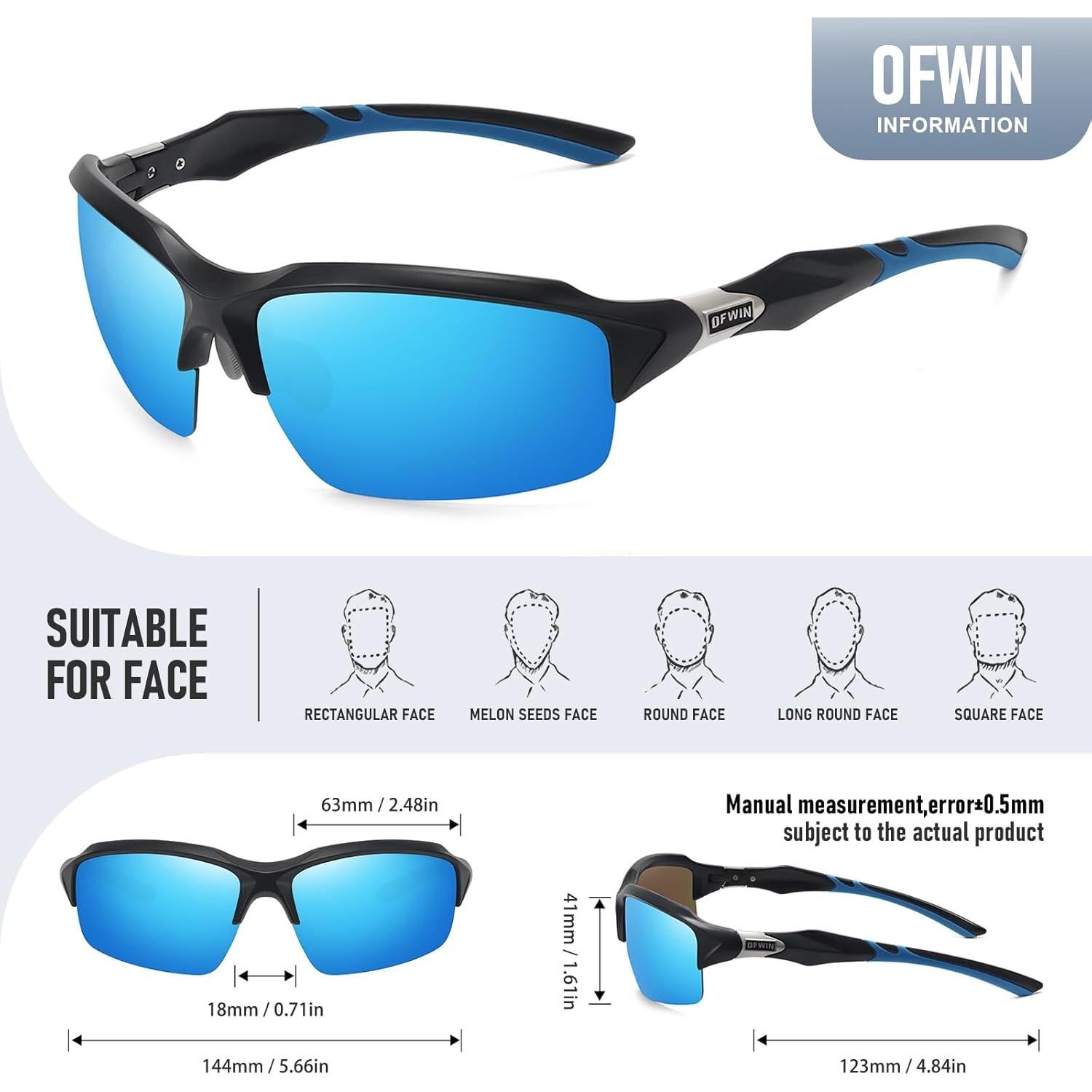 Gafas de Sol Polarizadas UV400 Marca X - Marco Negro Mate