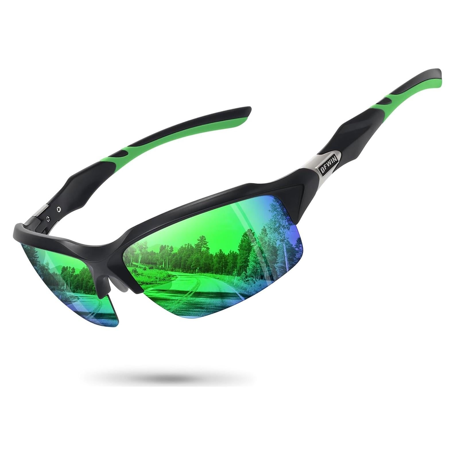 Gafas de sol deportivas UV400 Marco negro mate 63mm