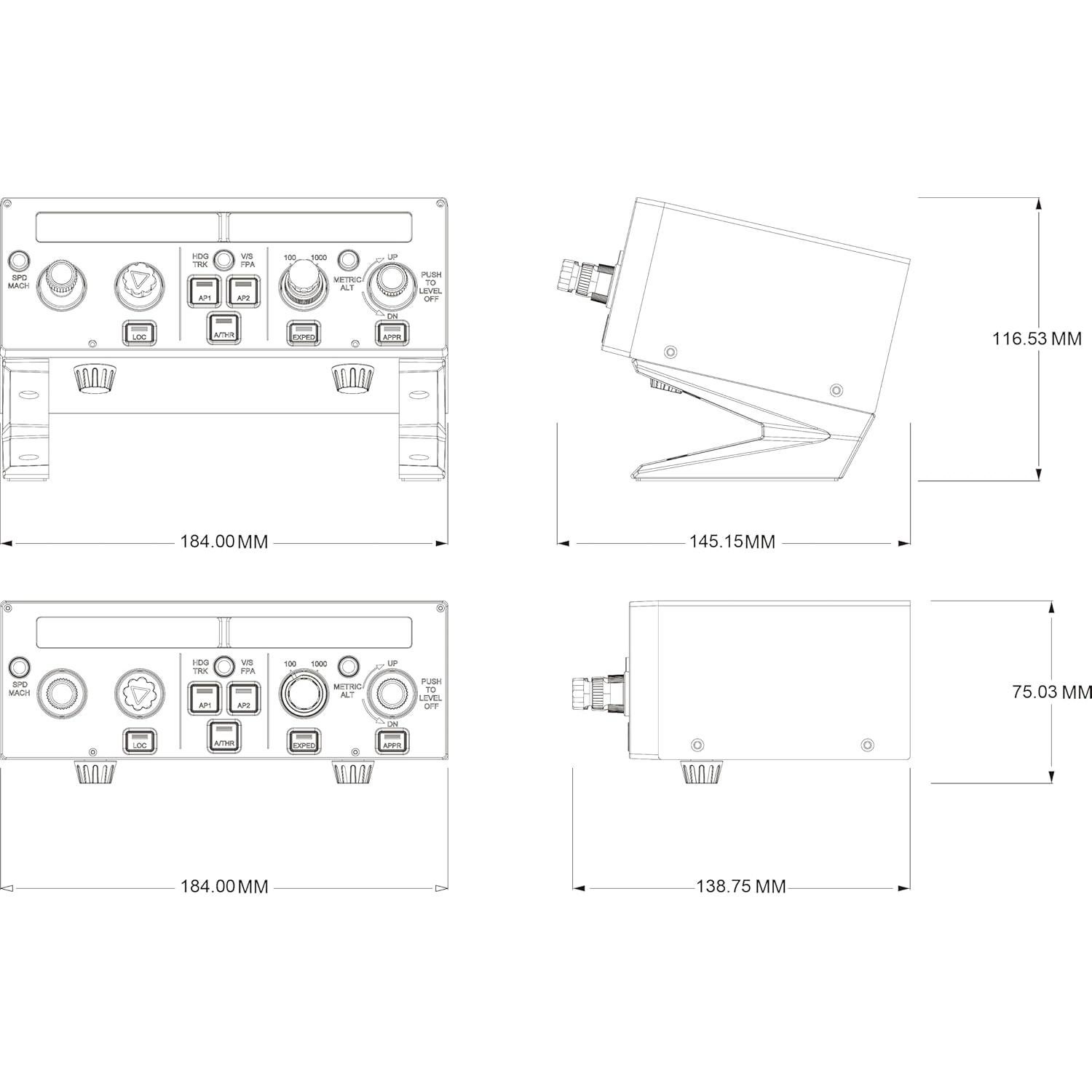 MiYee A320 FCU CUBE Controlador Simulador de Vuelo 1.19 kg