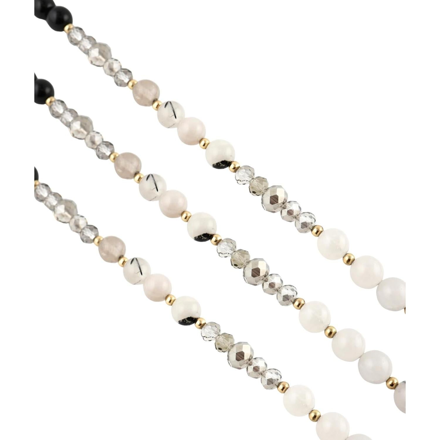 Cadena para Gafas de Piedra Preciosa - Cuarzo Turmalina Negra