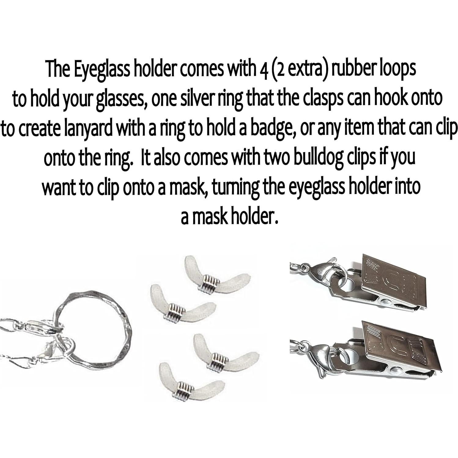 Cadena para gafas Hidden Hollow con cuentas cristal 71 cm