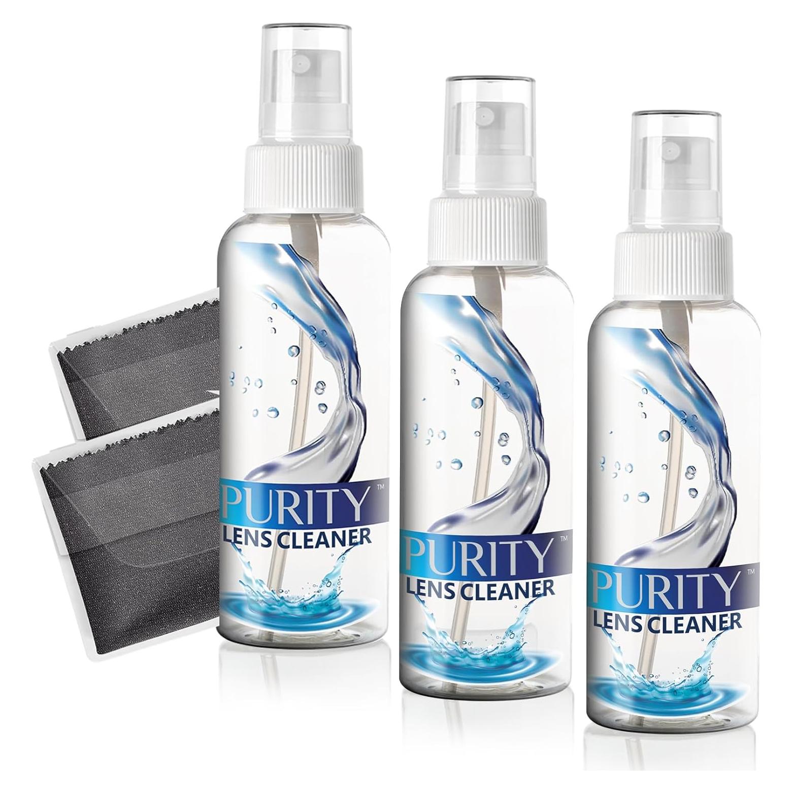 Limpiador de Lentes Purity - 3 x 59ml + 2 Paños Microfibra
