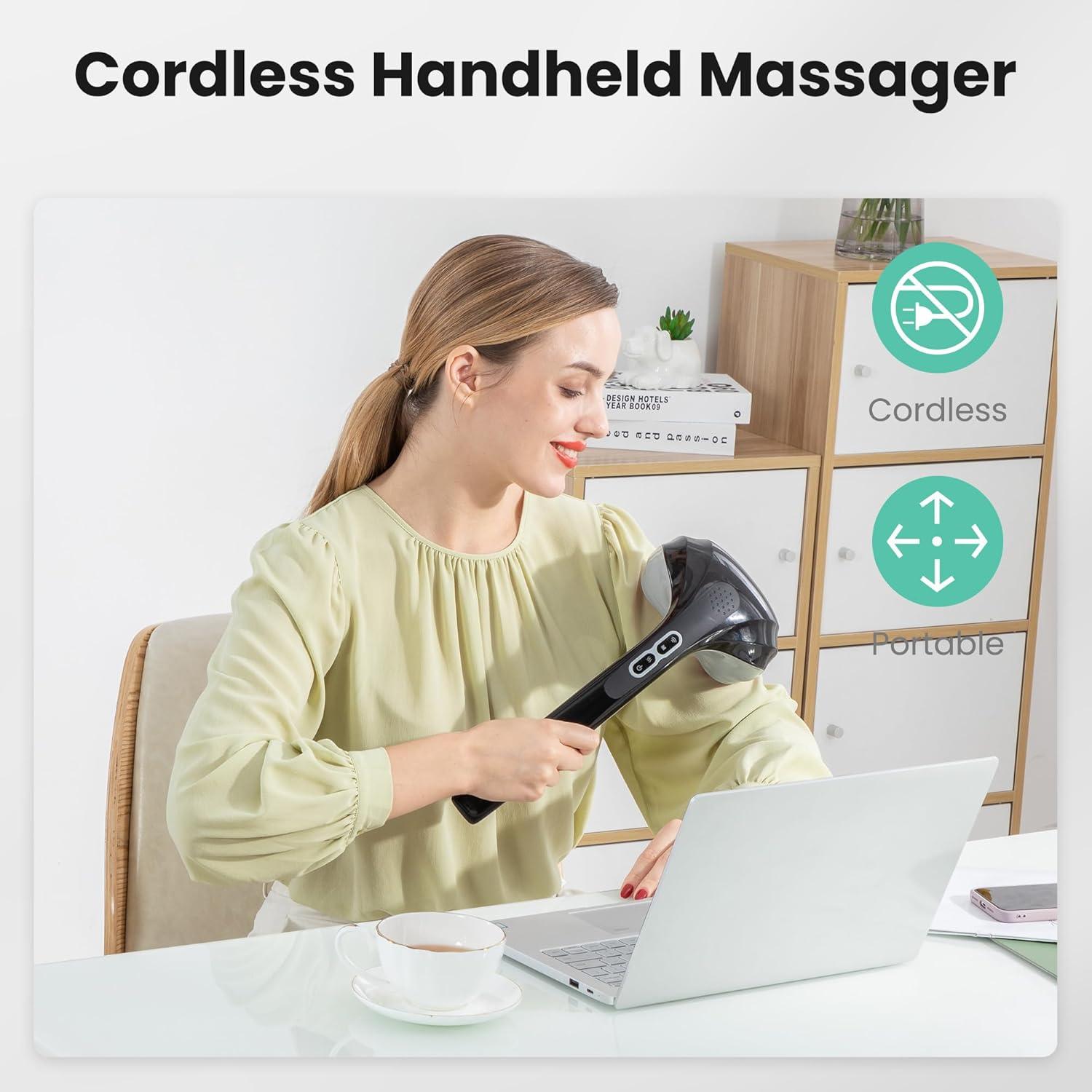 Masajeador de espalda Snailax 498 portátil con calor