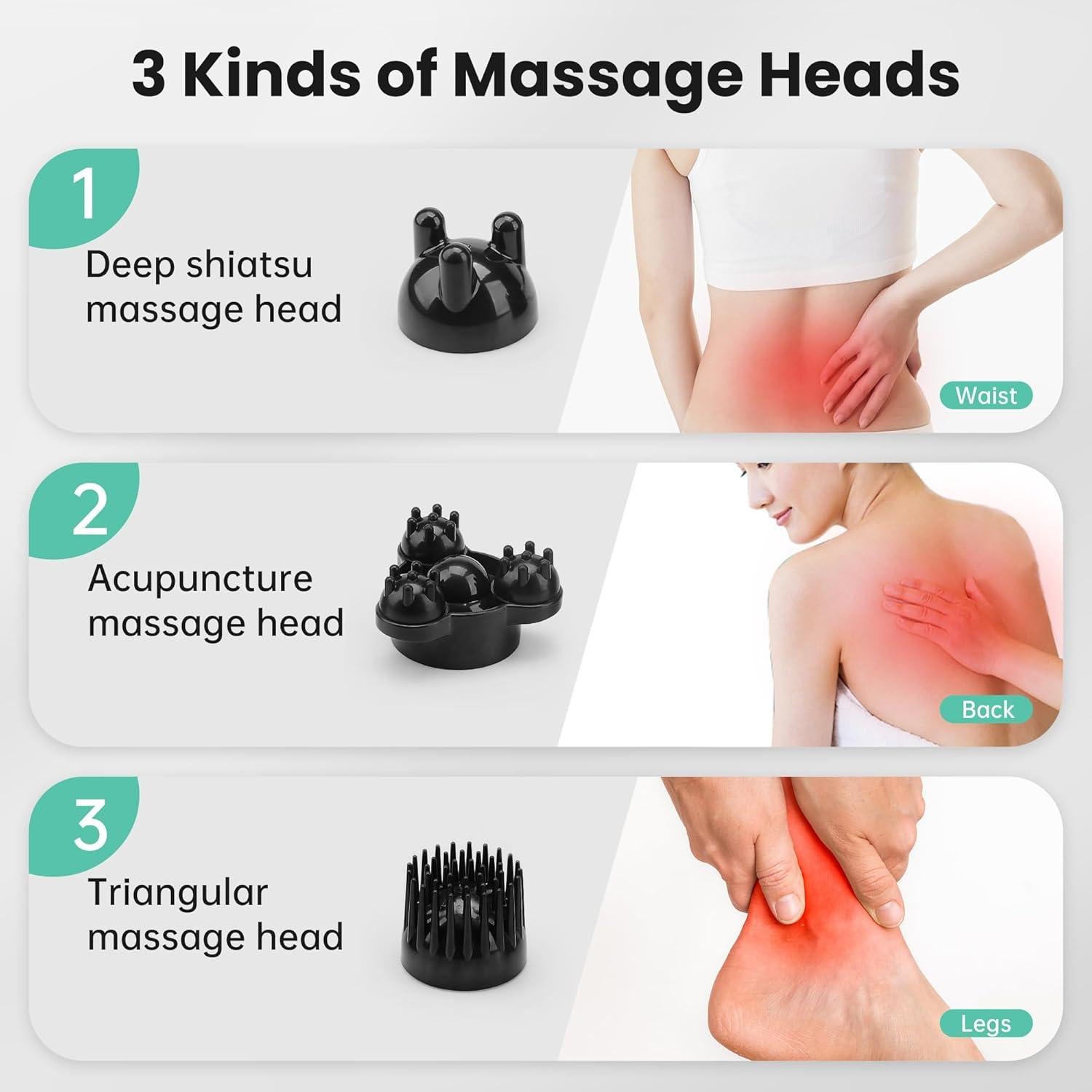 Masajeador de espalda Snailax 498 portátil con calor