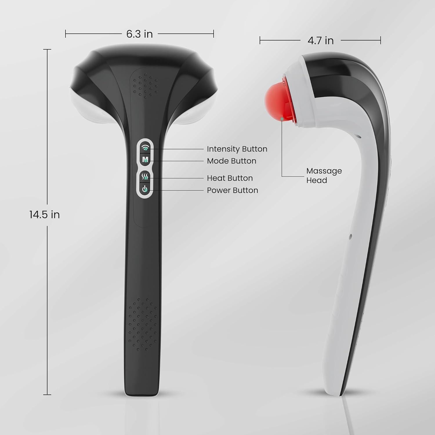 Masajeador de espalda Snailax 498 portátil con calor