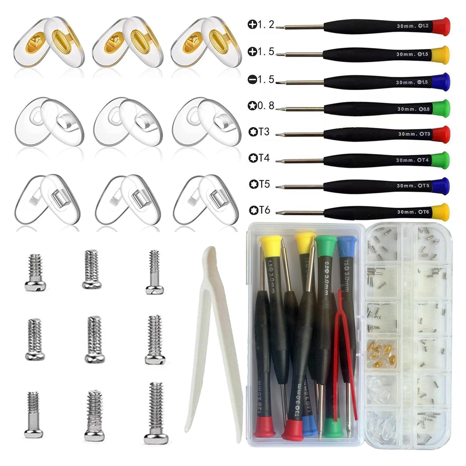 Kit de Reparación de Gafas Mingbuy con Almohadillas y Tornillos