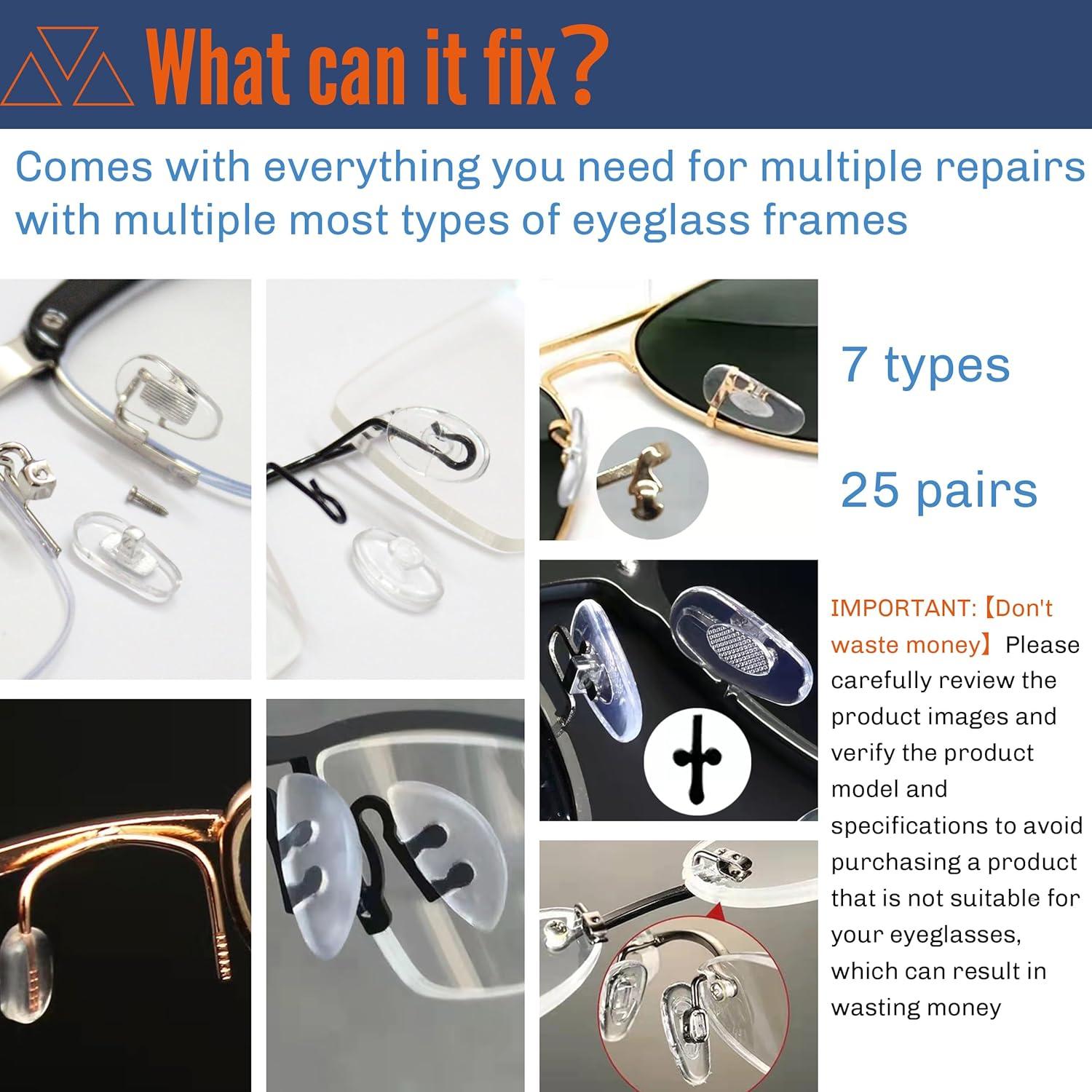 Kit de Reparación de Gafas Mingbuy 50 Pcs Almohadillas