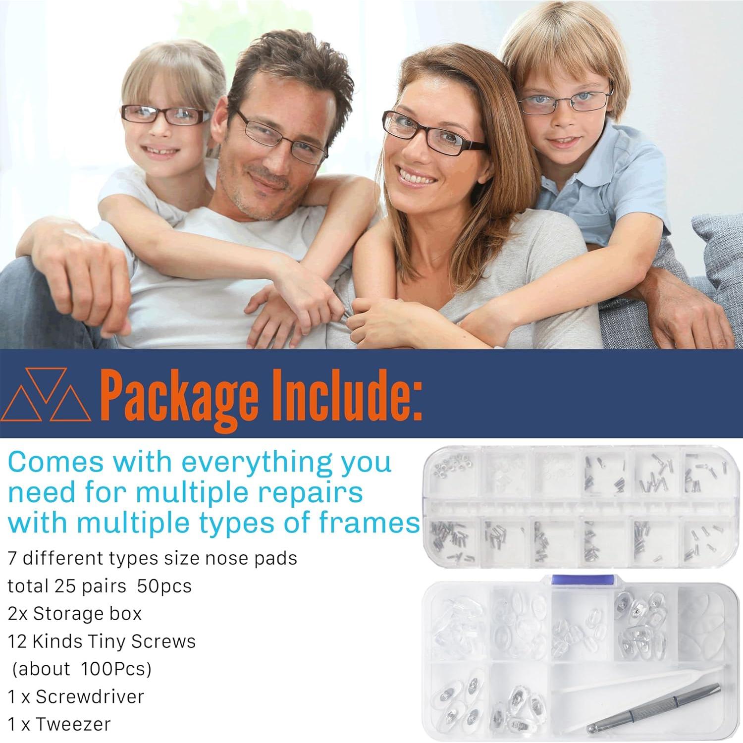 Kit de Reparación de Gafas Mingbuy 50 Pcs Almohadillas