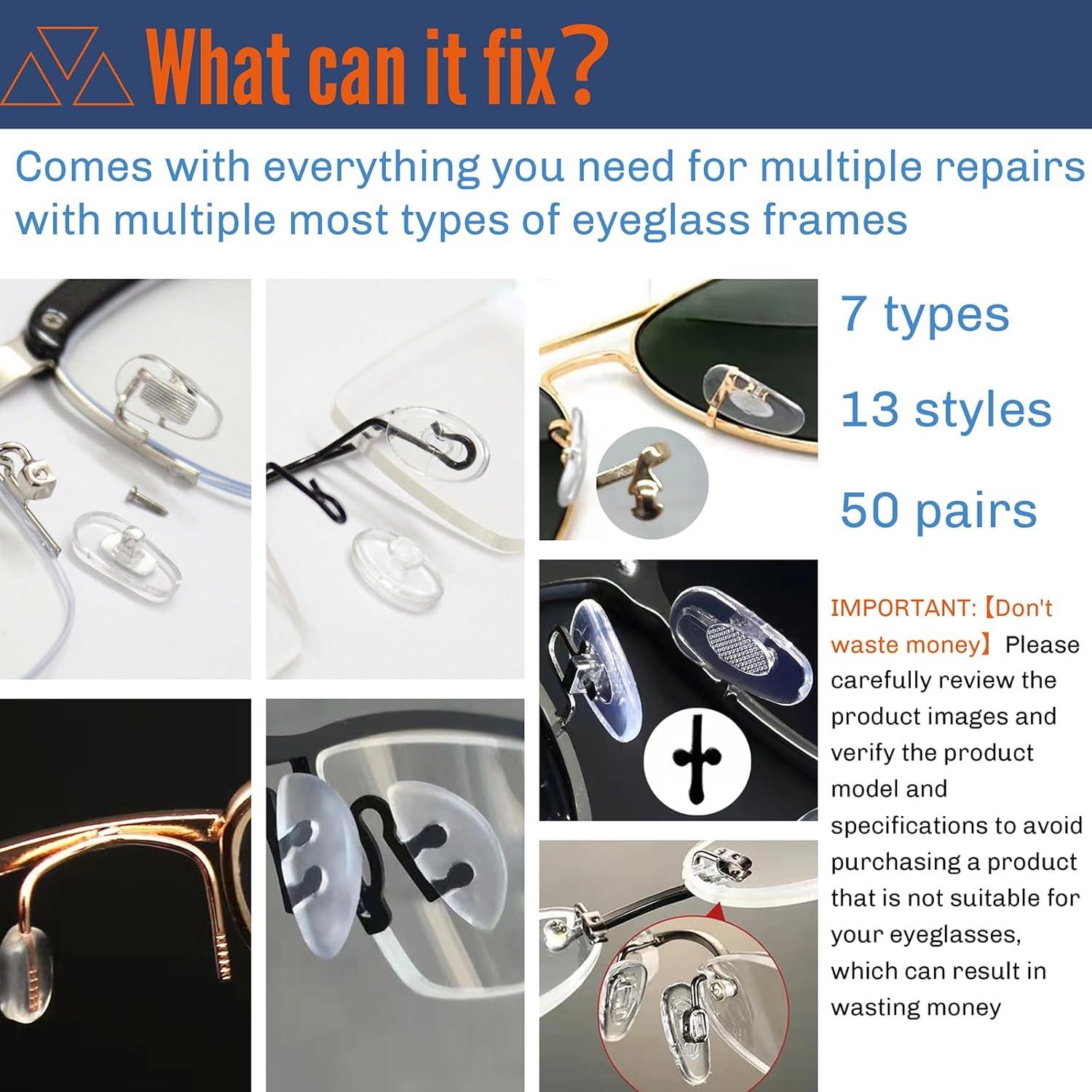 Kit de Reparación de Gafas Mingbuy con 100 Almohadillas