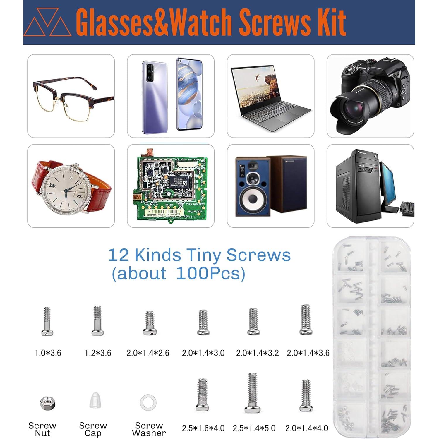 Kit de Reparación de Gafas Mingbuy con 100 Almohadillas