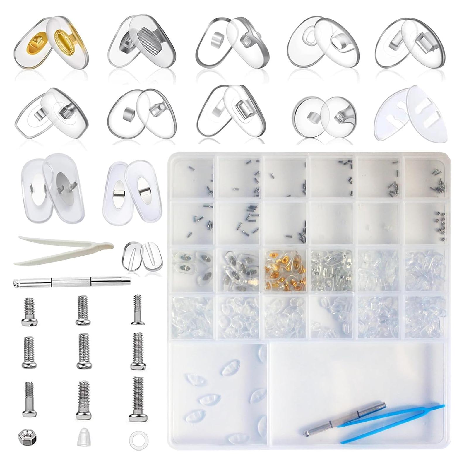 Kit de Reparación de Gafas Mingbuy 220 Pcs Almohadillas y Tornillos