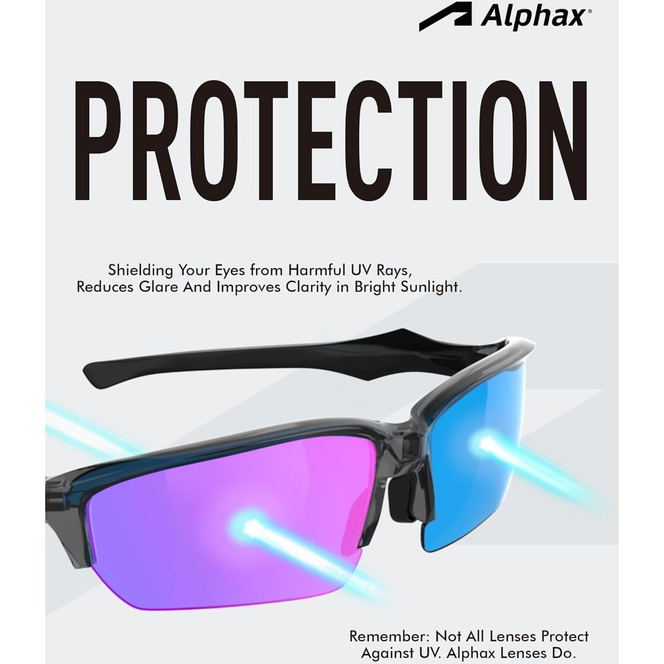 Lentes Polarizados de Reemplazo Alphax para Oakley Radar Path - Negro, Azul, Rojo