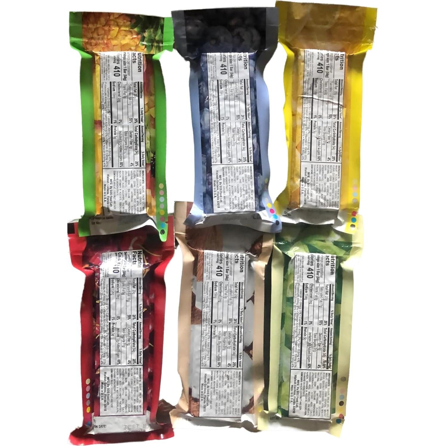 Barras de Energía S.O.S. Food Labs MIL-6 Sabor Variado
