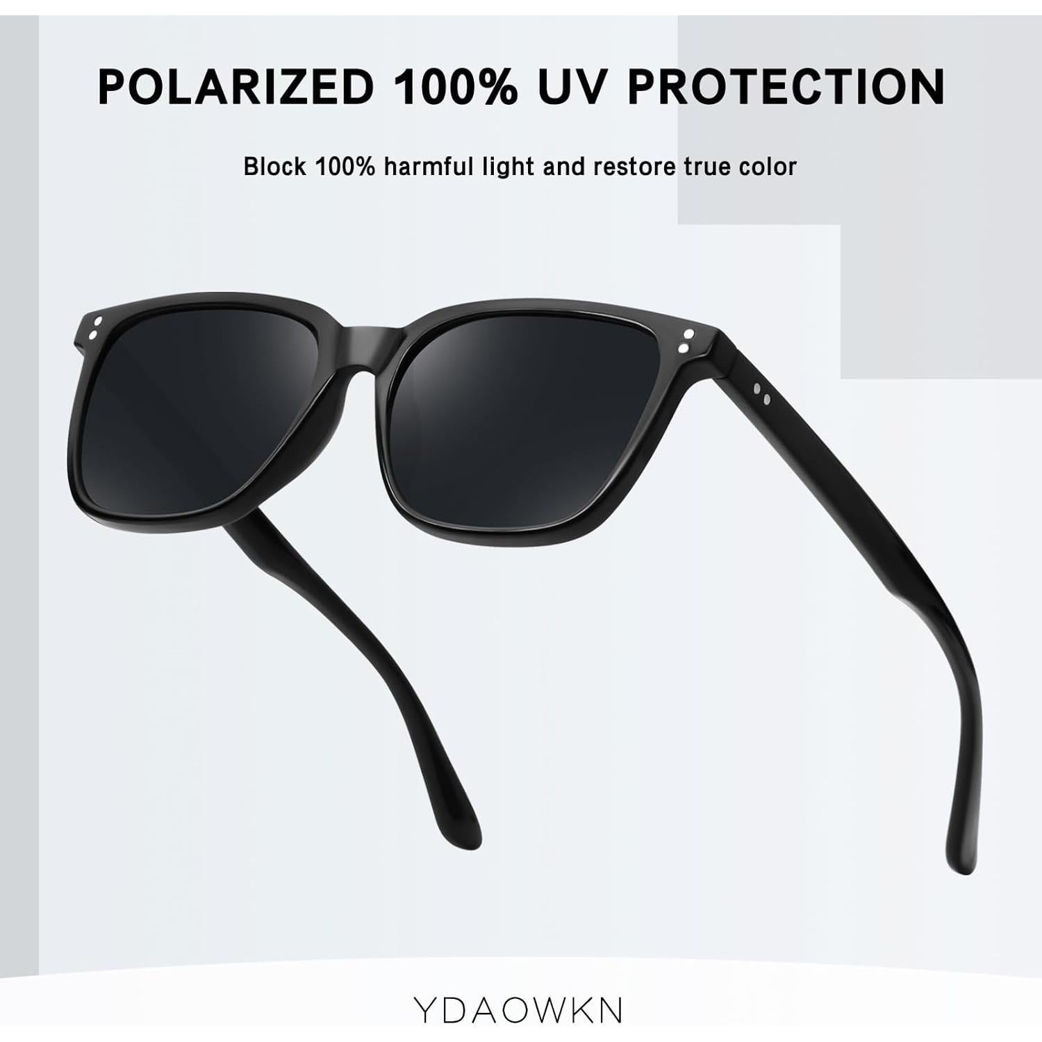 Gafas de sol polarizadas YDAOWKN UV400 unisex estilo retro