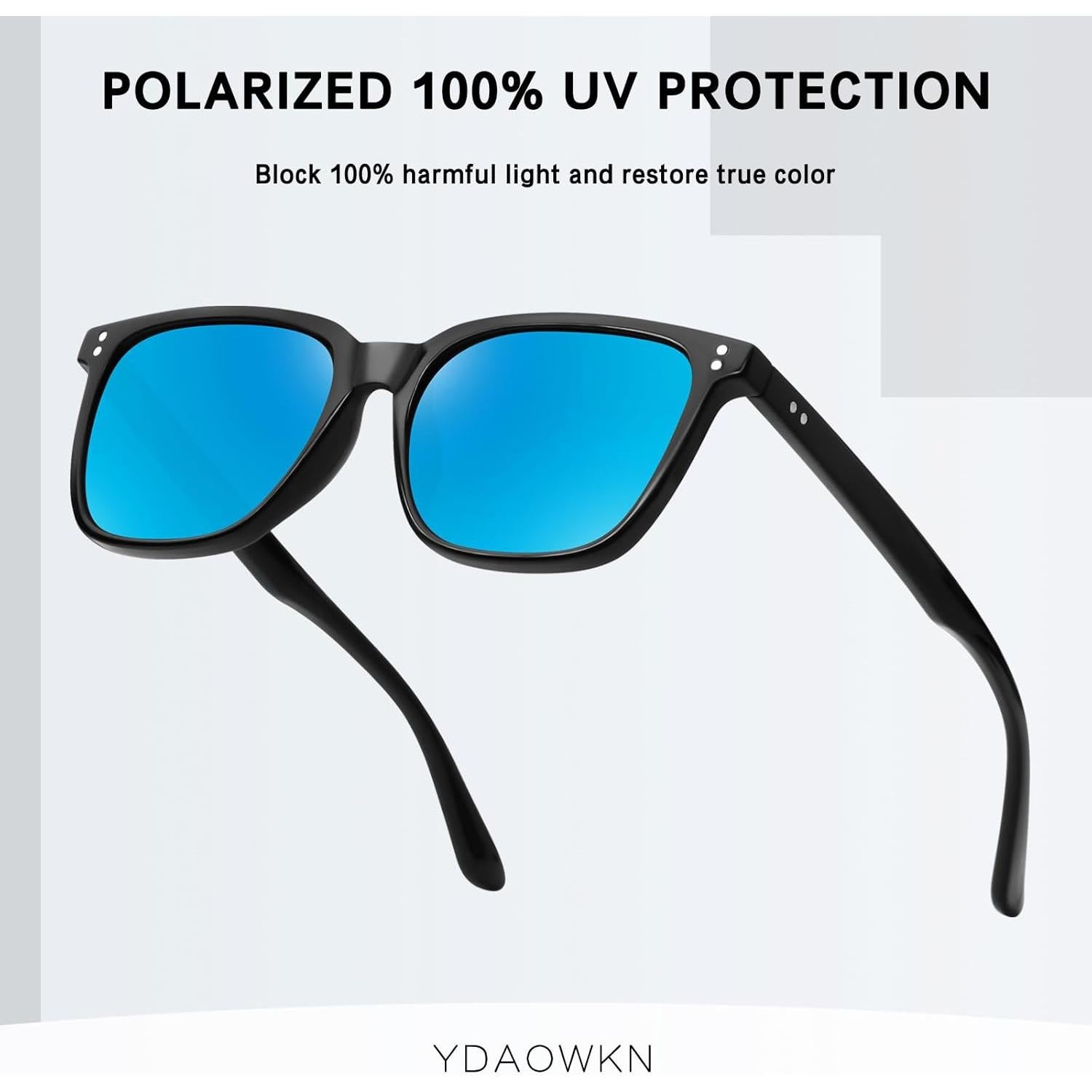 Gafas de sol polarizadas YDAOWKN UV400 unisex estilo retro