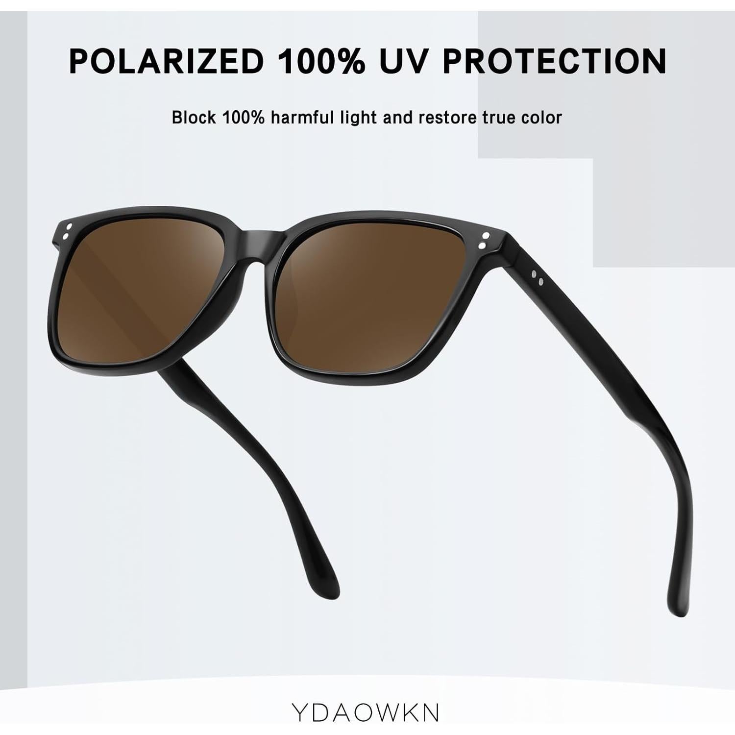 Gafas de sol polarizadas YDAOWKN UV400 unisex estilo retro