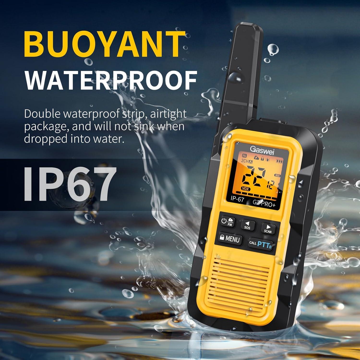 Walkie Talkies Flotantes Gaswei G2pro+ Impermeables 2 Paquete