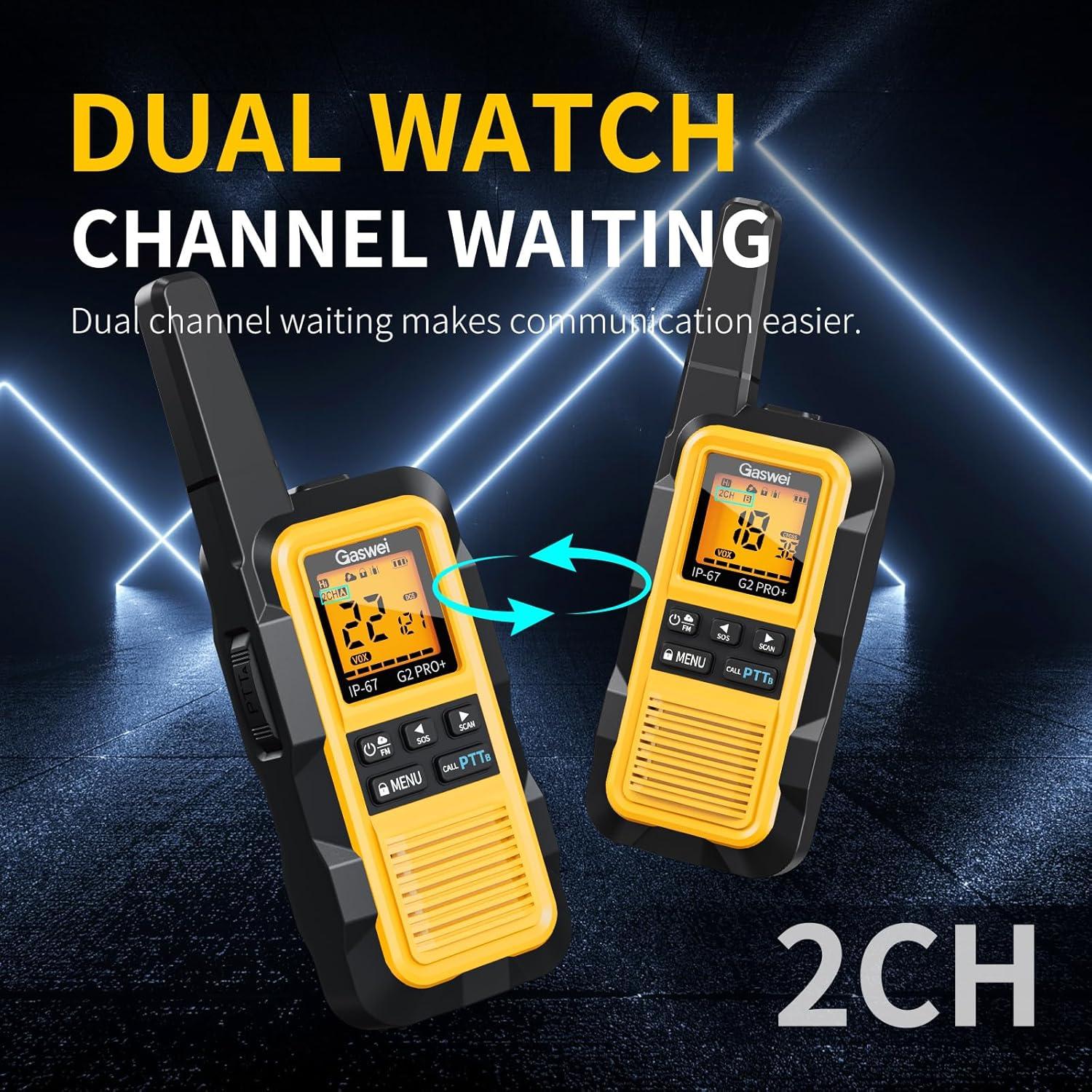 Walkie Talkies Flotantes Gaswei G2pro+ Impermeables 2 Paquete