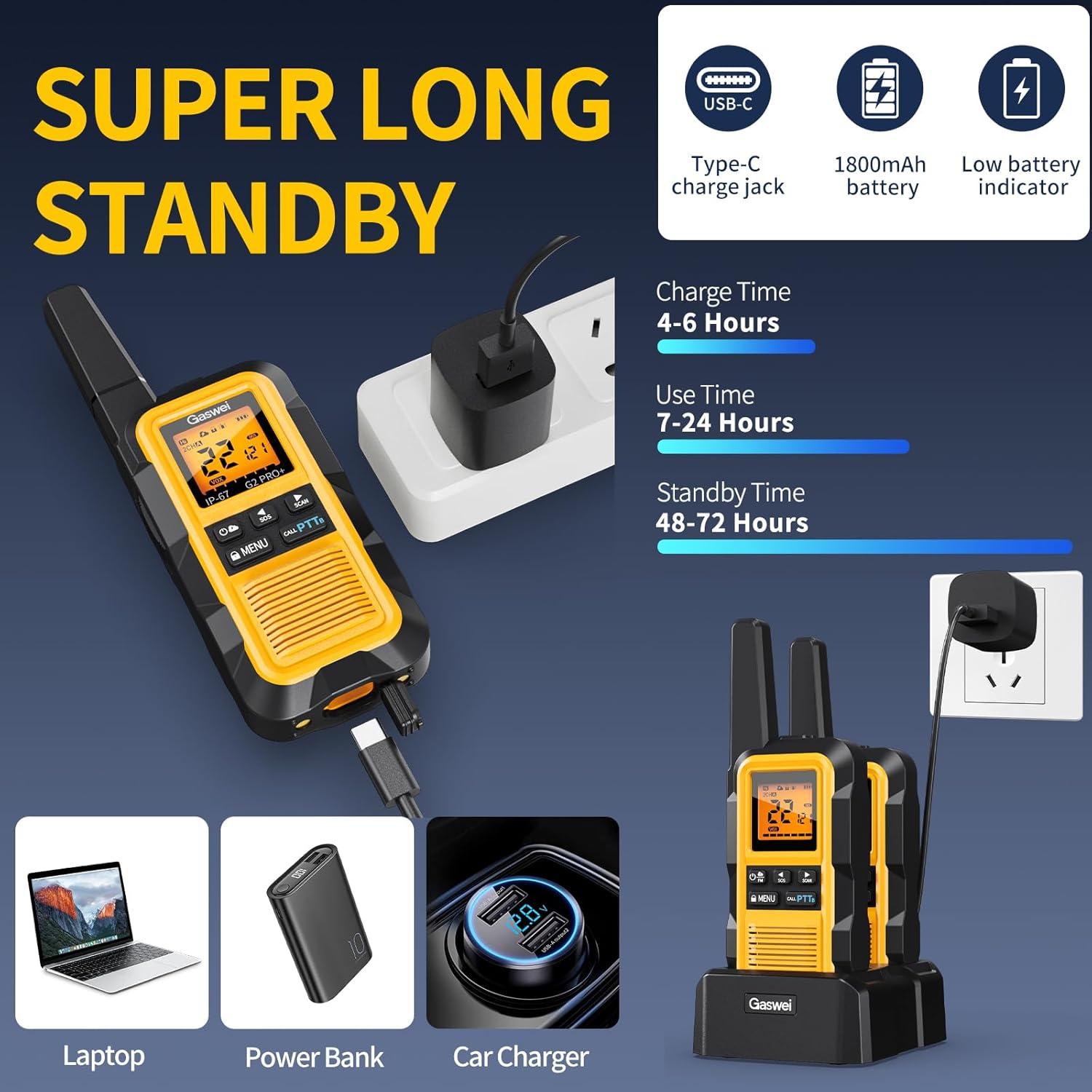 Walkie Talkies Flotantes Gaswei G2pro+ Impermeables 2 Paquete