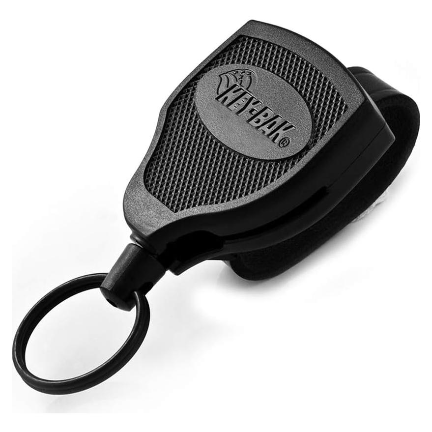 Llavero Retráctil KEY-BAK Super48 con Bloqueo, Negro