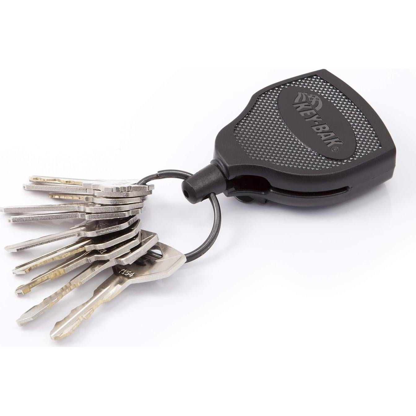 Llavero Retráctil KEY-BAK Super48 con Bloqueo, Negro