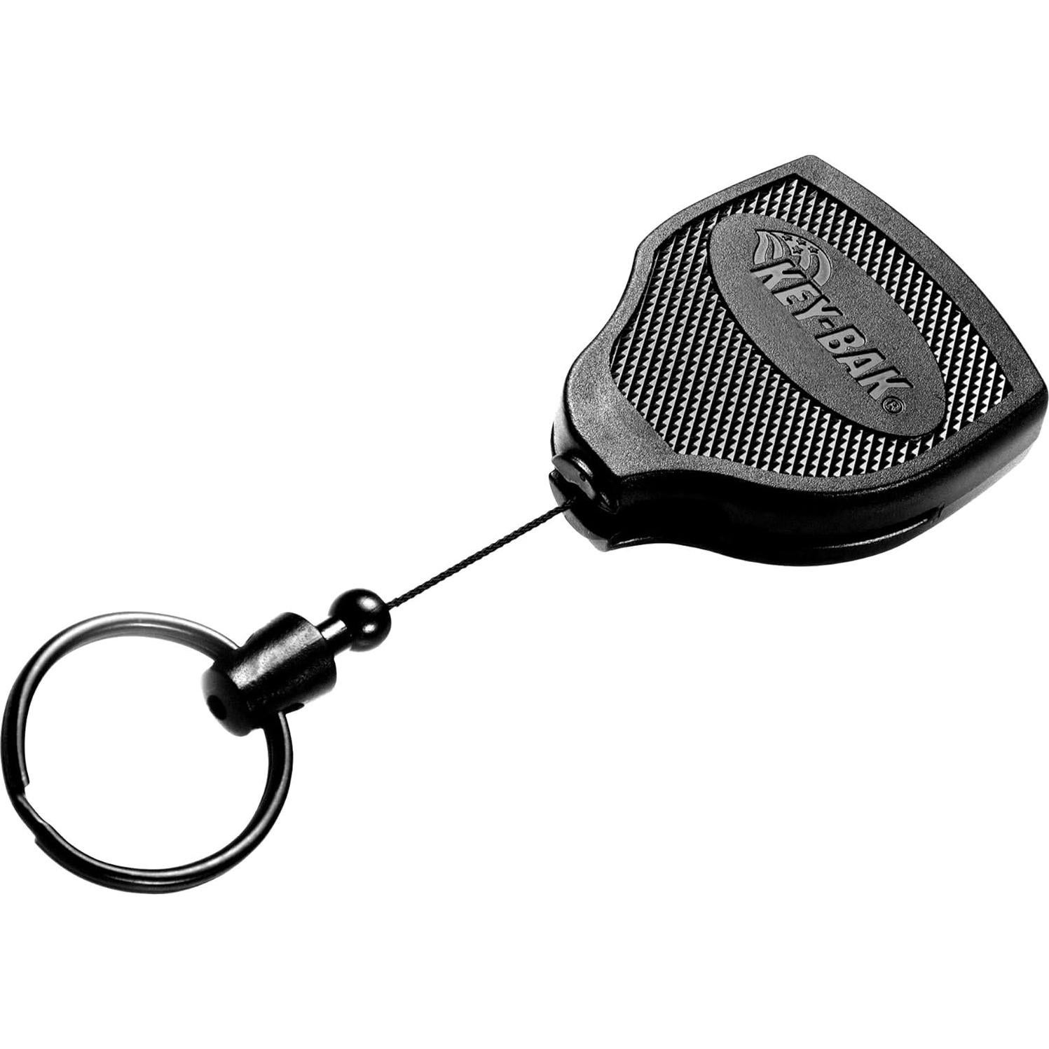 Llavero Retráctil KEY-BAK Super48 con Bloqueo, Negro