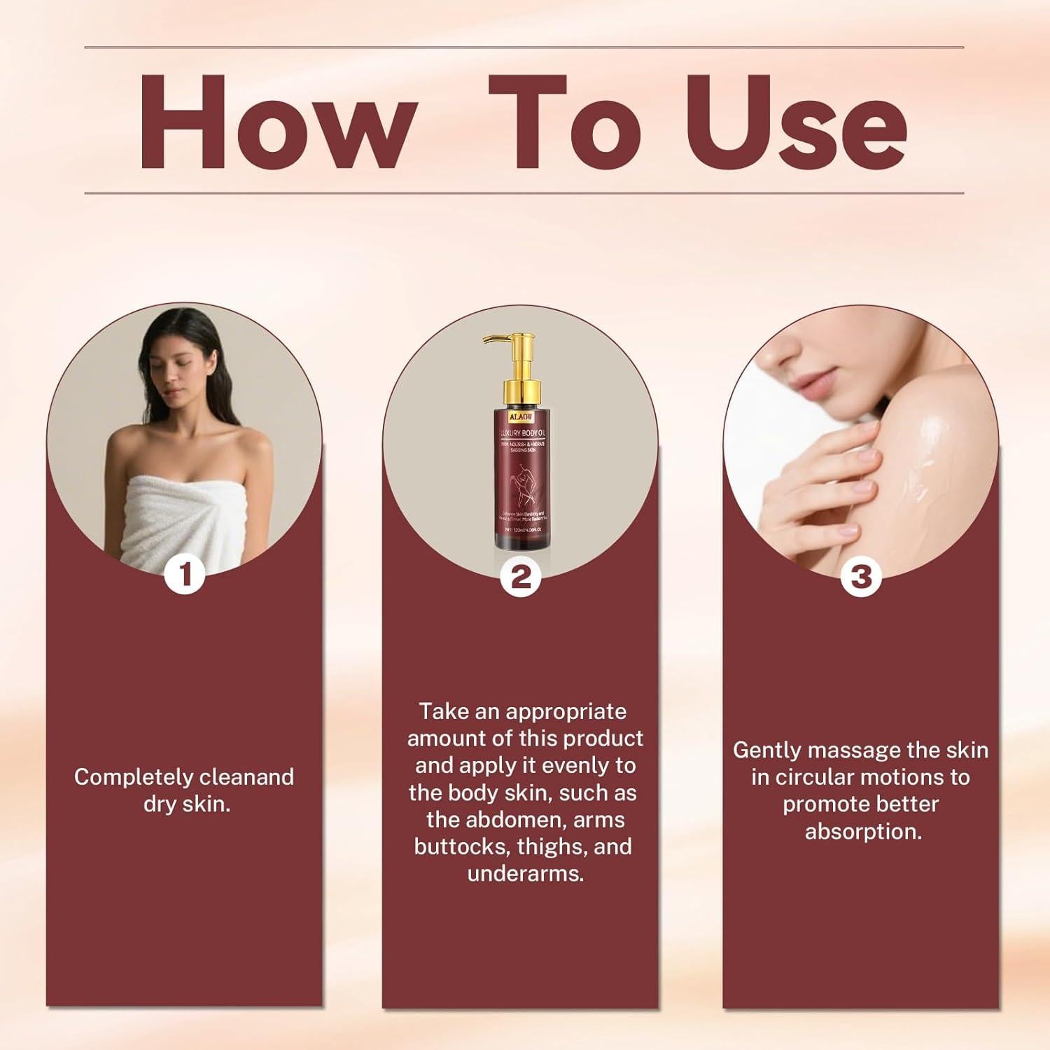 Aceite reafirmante corporal ALAOW 120 ml - Hidratante y tonificante