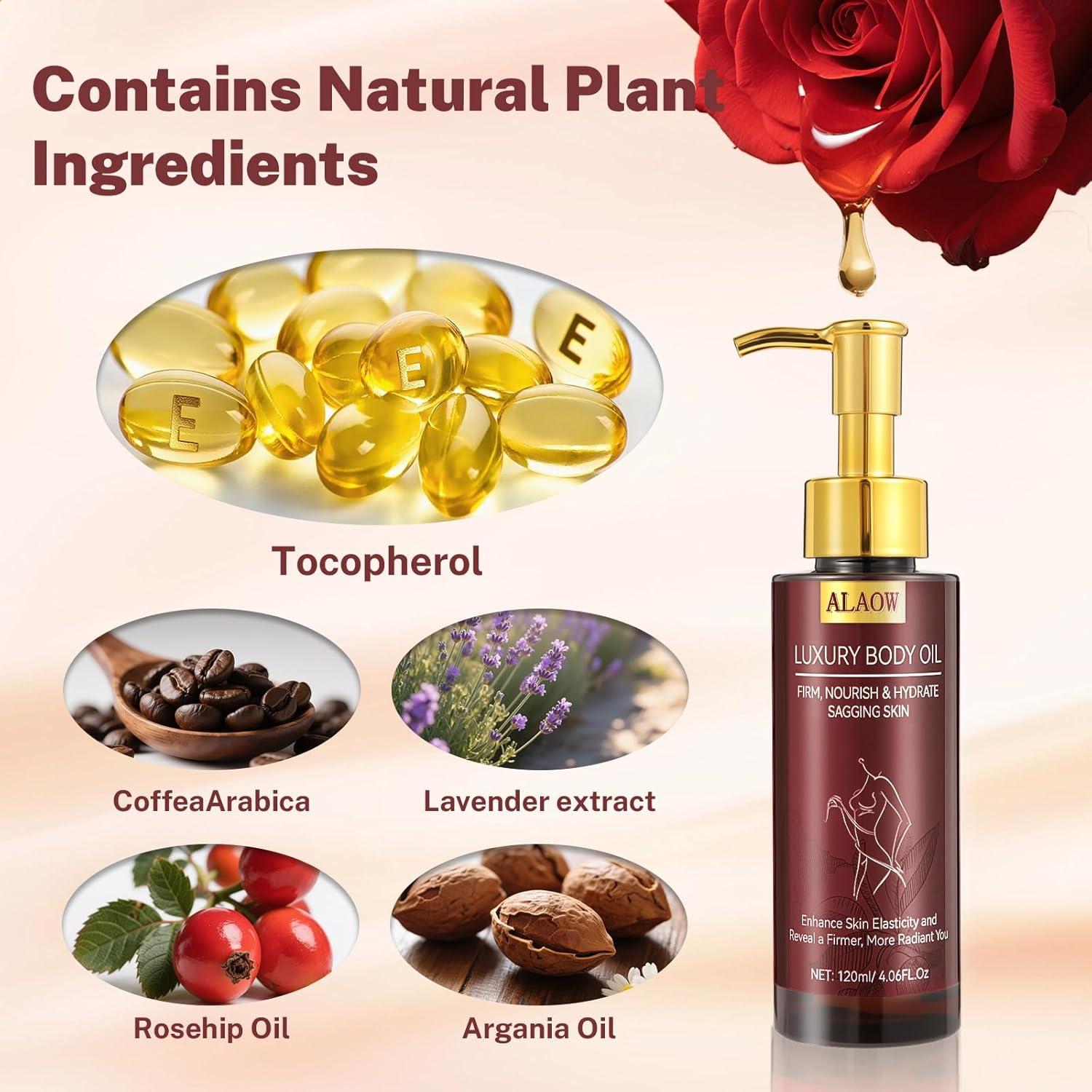 Aceite reafirmante corporal ALAOW 120 ml - Hidratante y tonificante