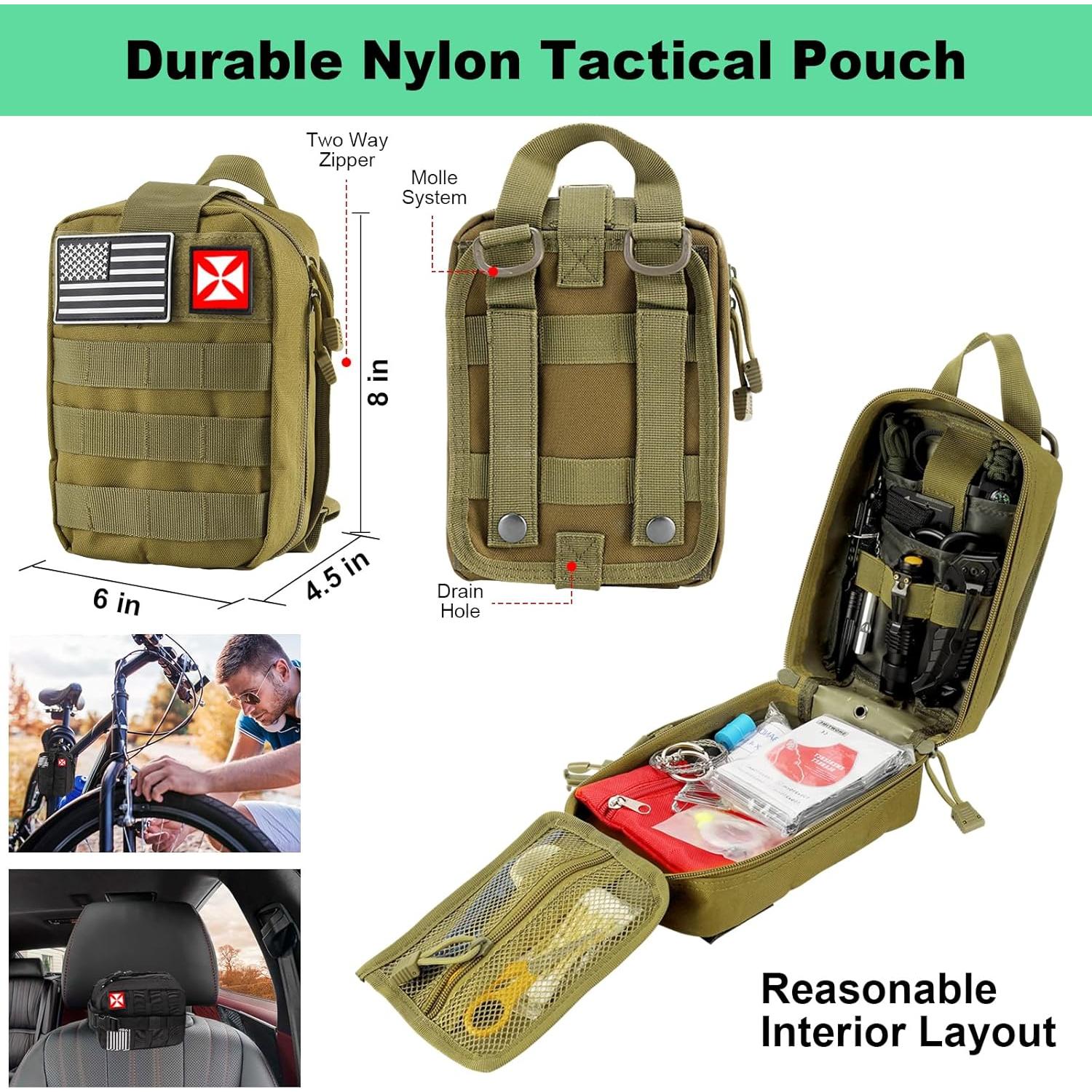 Kit de Supervivencia 256 en 1 Angieast con Primeros Auxilios