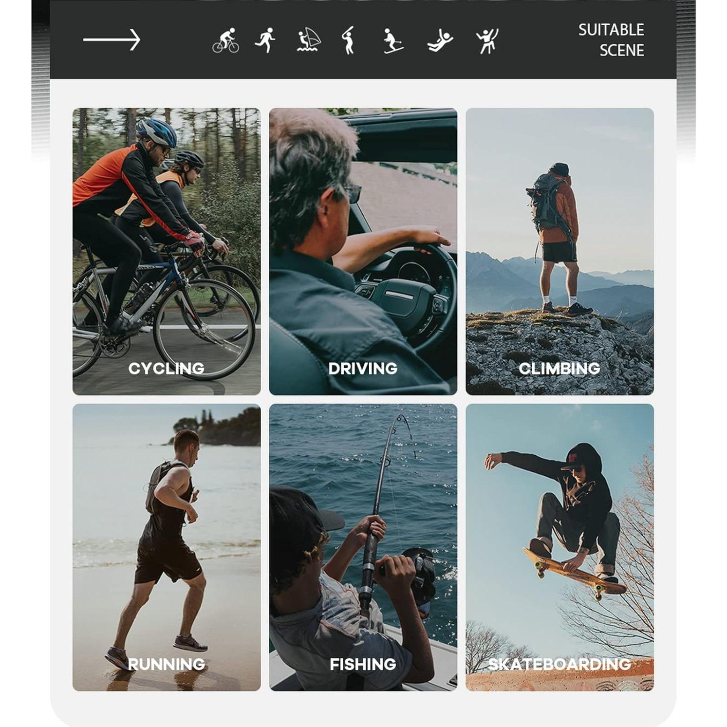 Gafas de Sol Deportivas OMEKOL Adultos Unisex Ciclismo