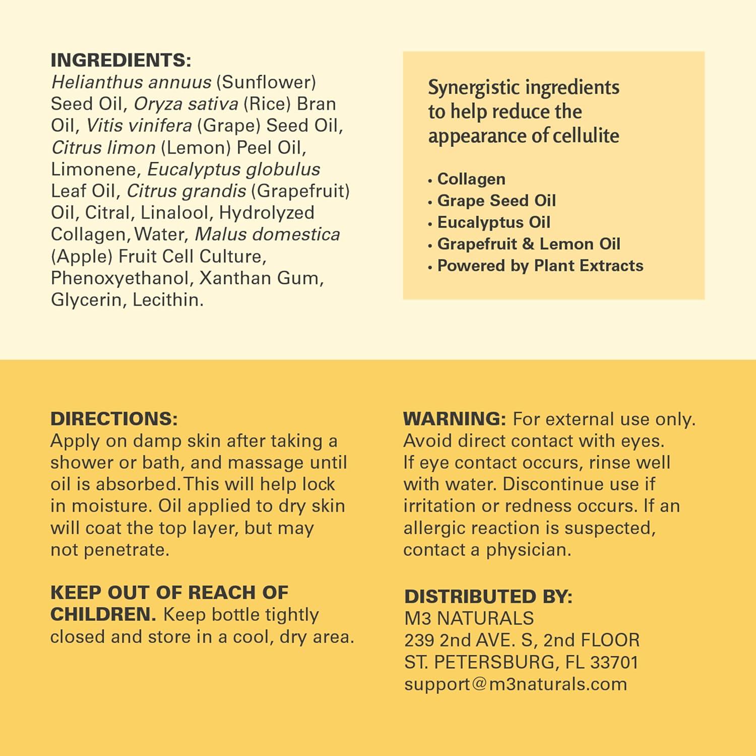 Crema Reafirmante y Aceite de Masaje Anticelulitis M3