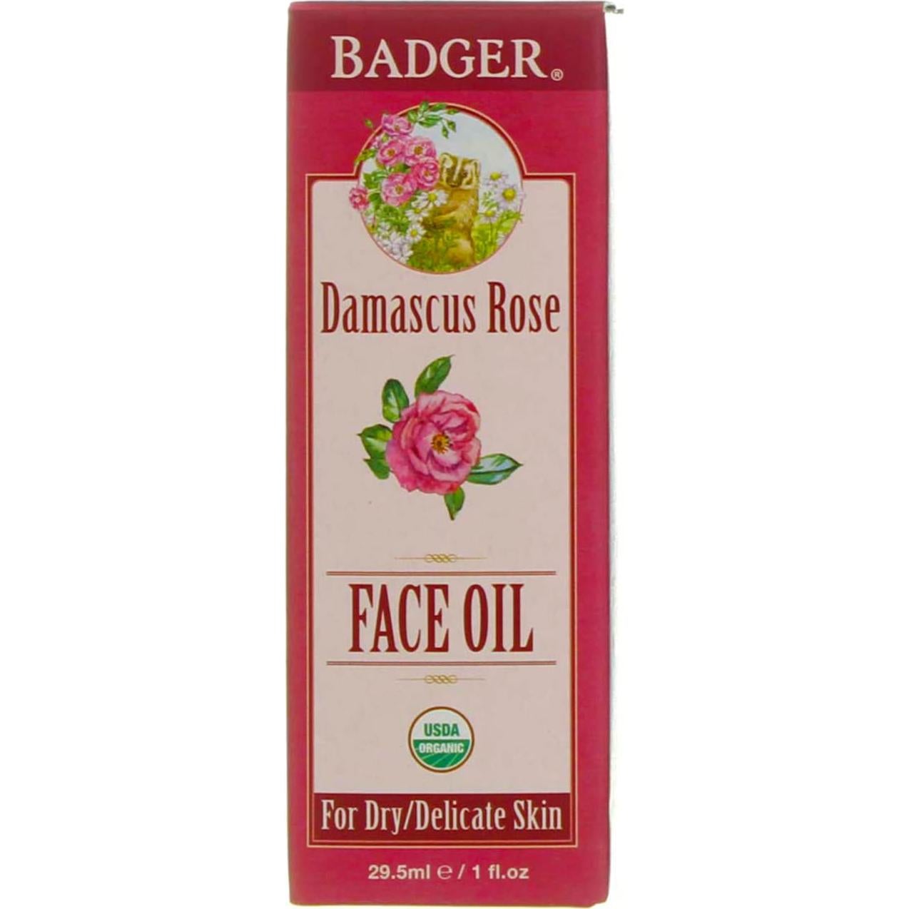 Aceite Facial Badger Rosa de Damasco 2x29.5ml Piel Seca