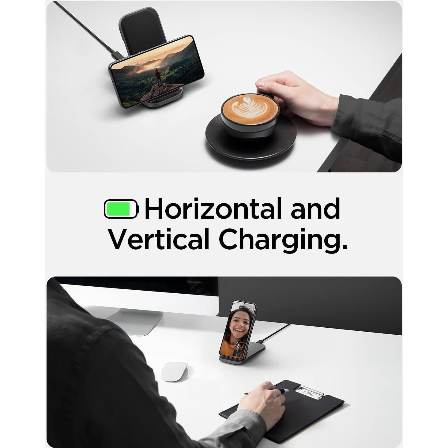 Soporte y Base de Carga Inalámbrica Spigen para Samsung