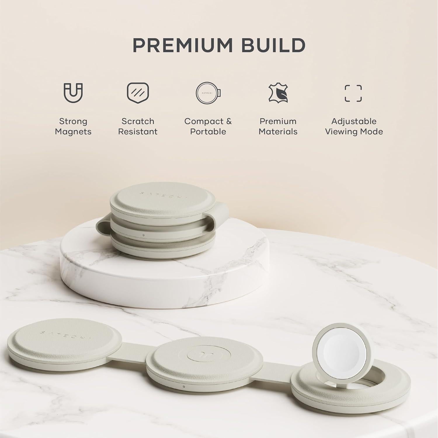 Cargador Inalámbrico 3 en 1 Satechi Qi2 15W Arena