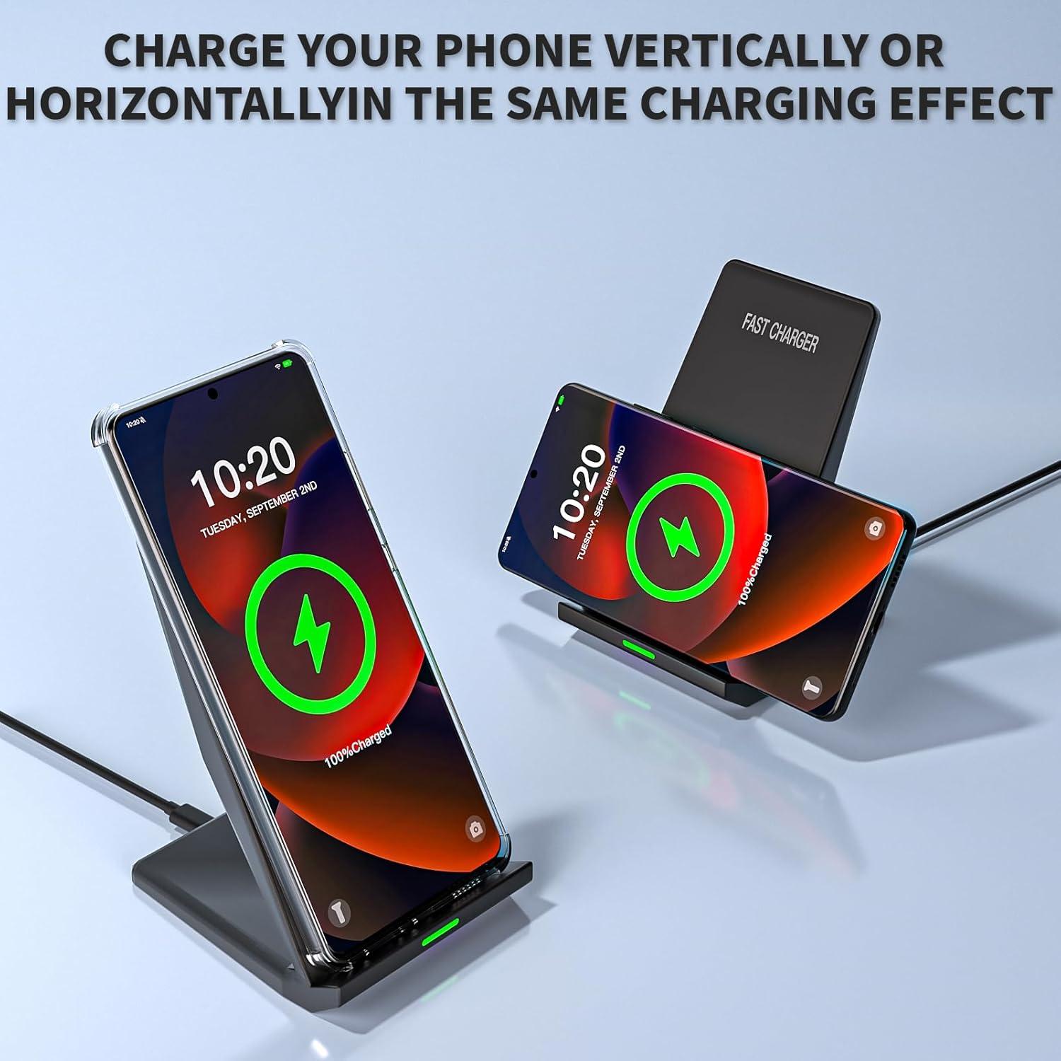 Soporte de Carga Inalámbrica Rvelon 15W con Adaptador 20W