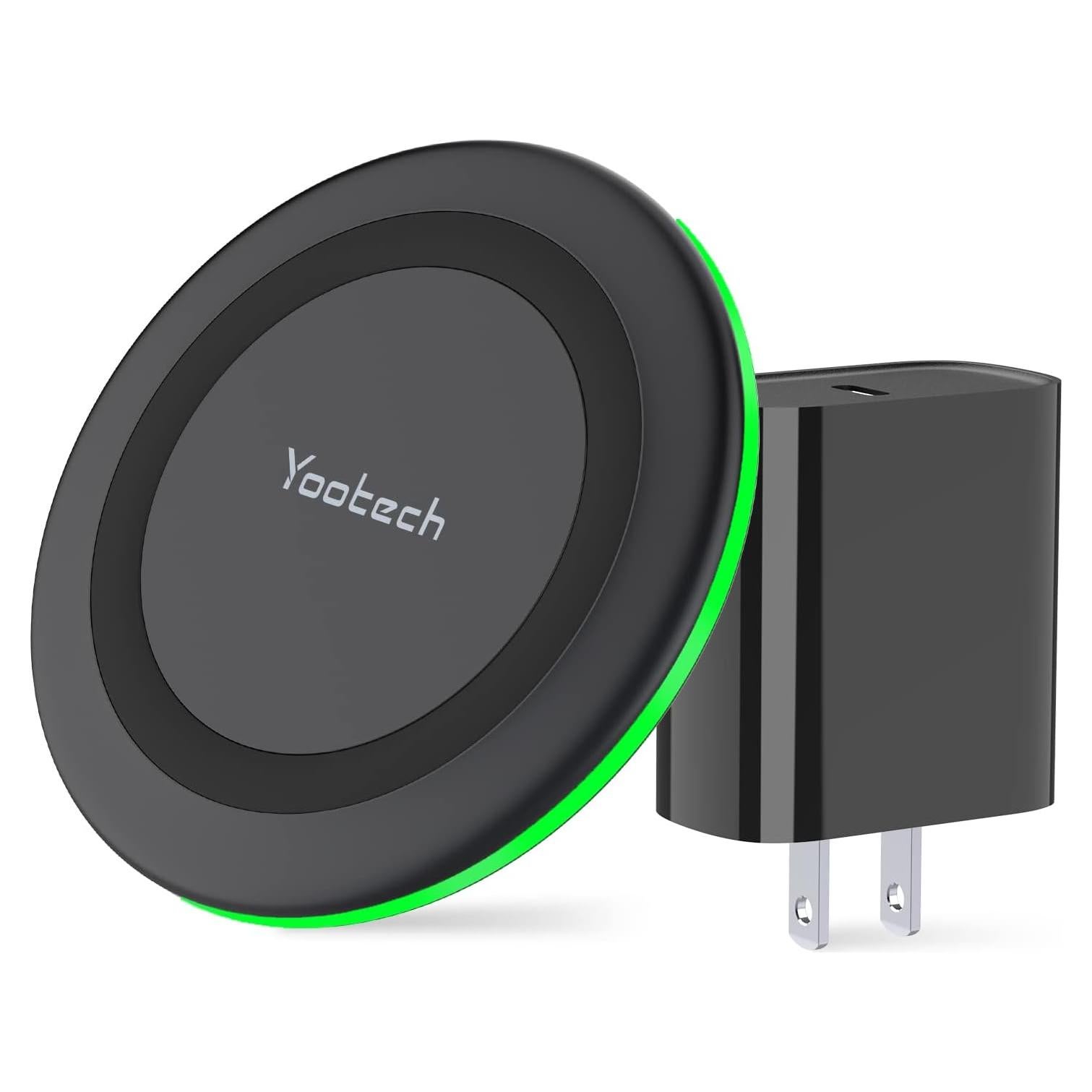 Cargador Inalámbrico Yootech 10W con Adaptador USB C 20W