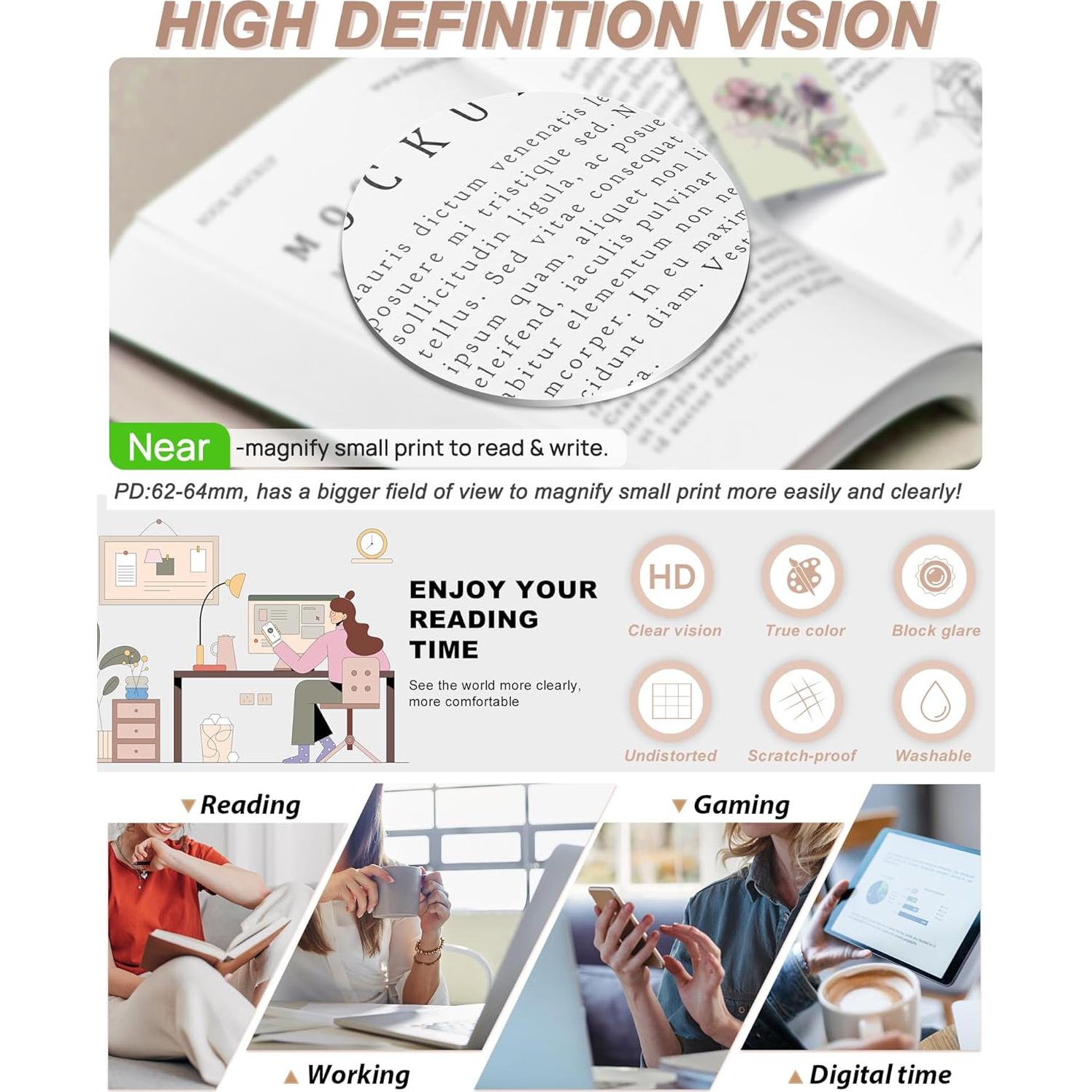 Gafas de Lectura Oversized MARE AZZURO Gato Ojo 1.0 - 3.5