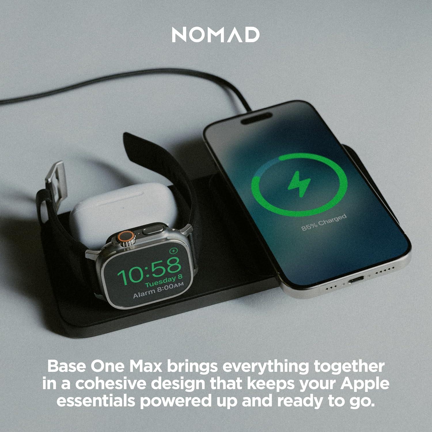 Base One Max Estación de Carga 3 en 1 Nomad para Apple