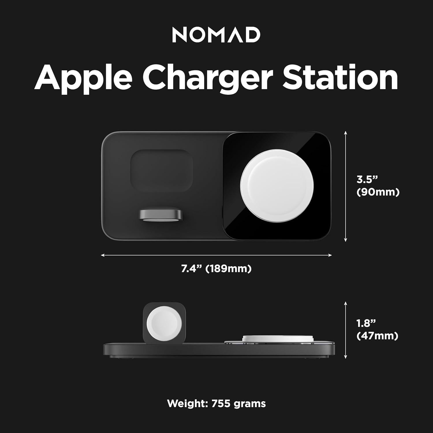 Base One Max Estación de Carga 3 en 1 Nomad para Apple