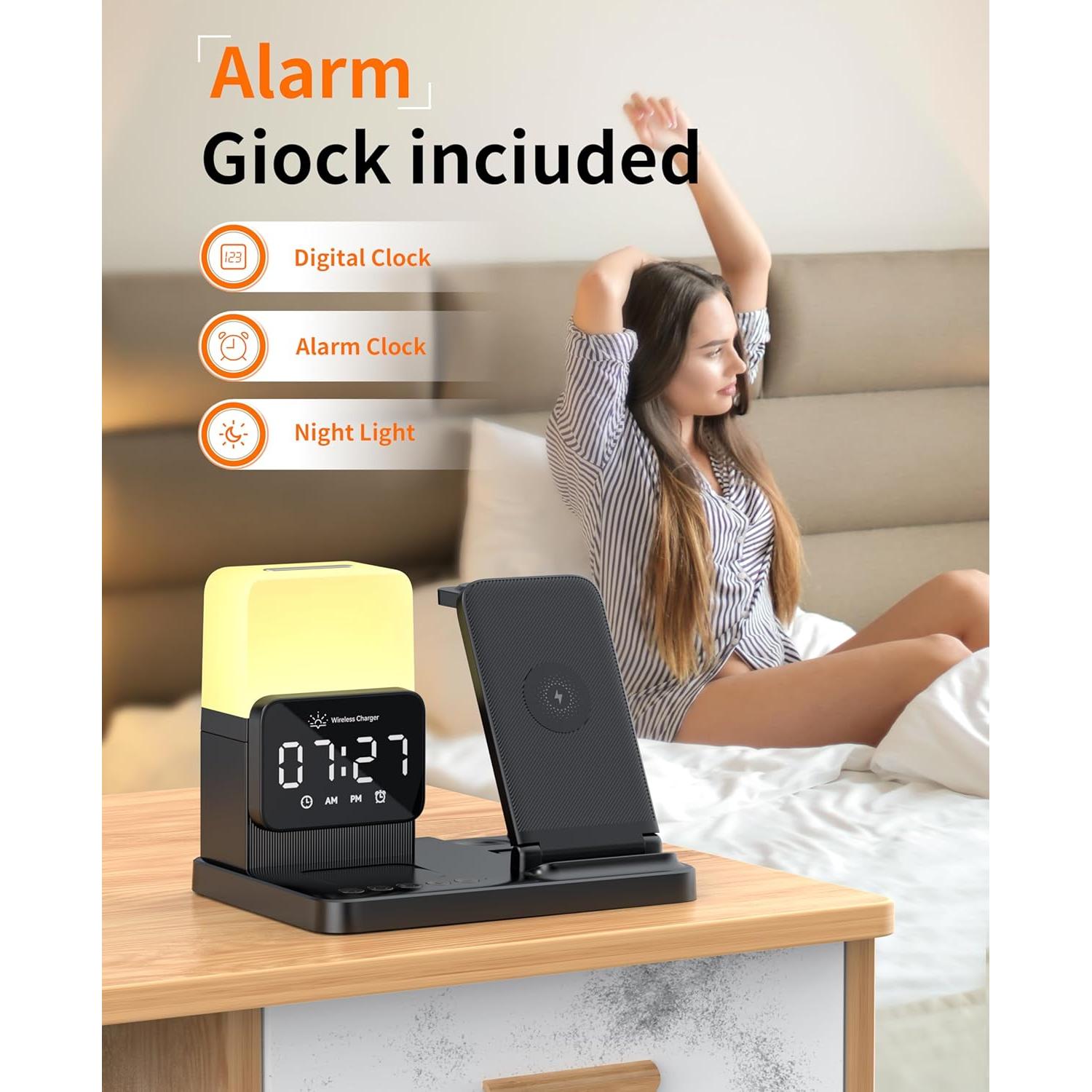 Estación de Carga Inalámbrica 6 en 1 Apple con Reloj