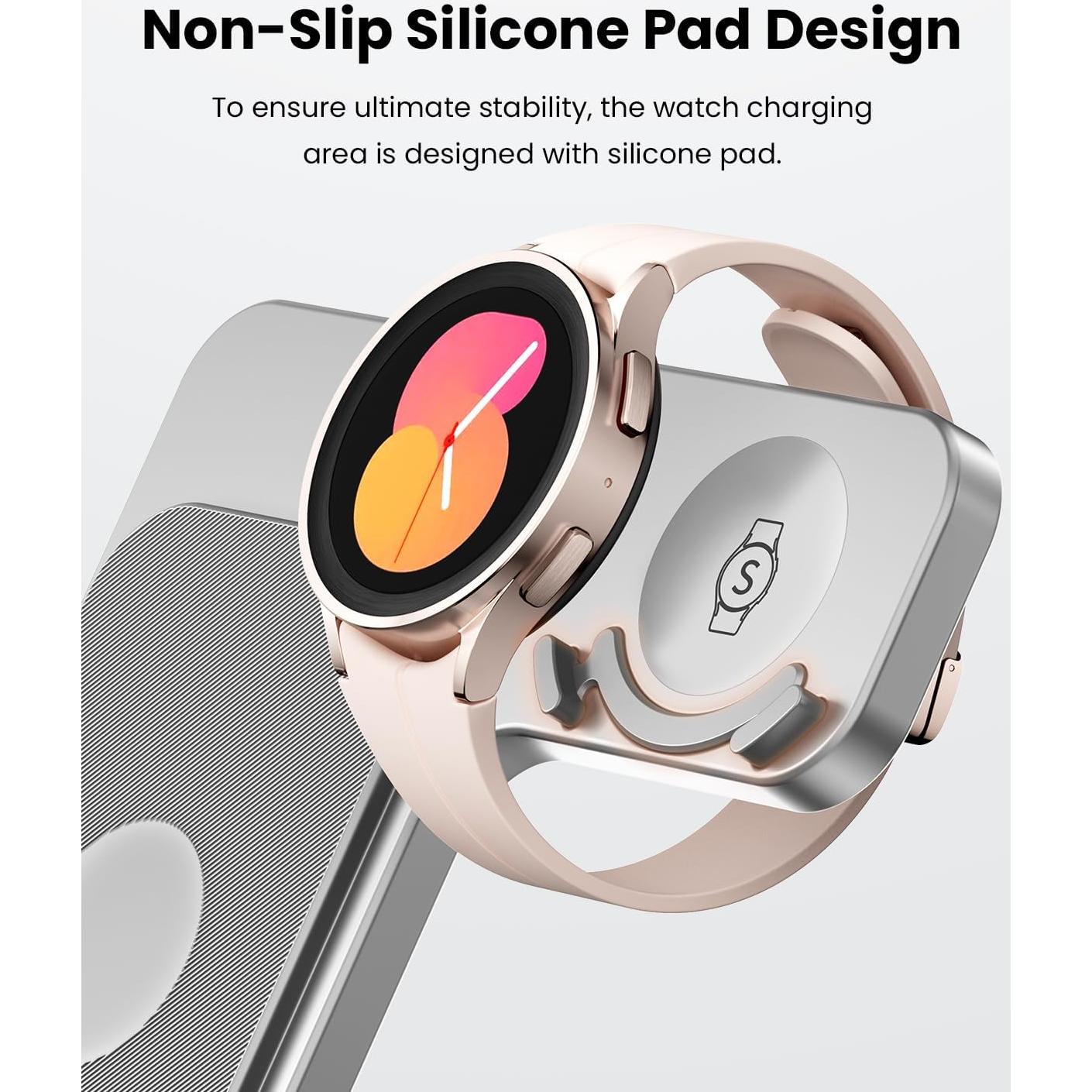 Cargador Inalámbrico 3 en 1 GEEKERA para Samsung Galaxy y Watch