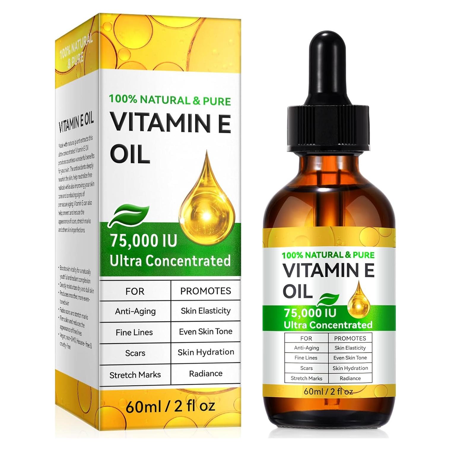 Aceite de Vitamina E Bieyoc 75,000 UI 59.15 ml Hidratante