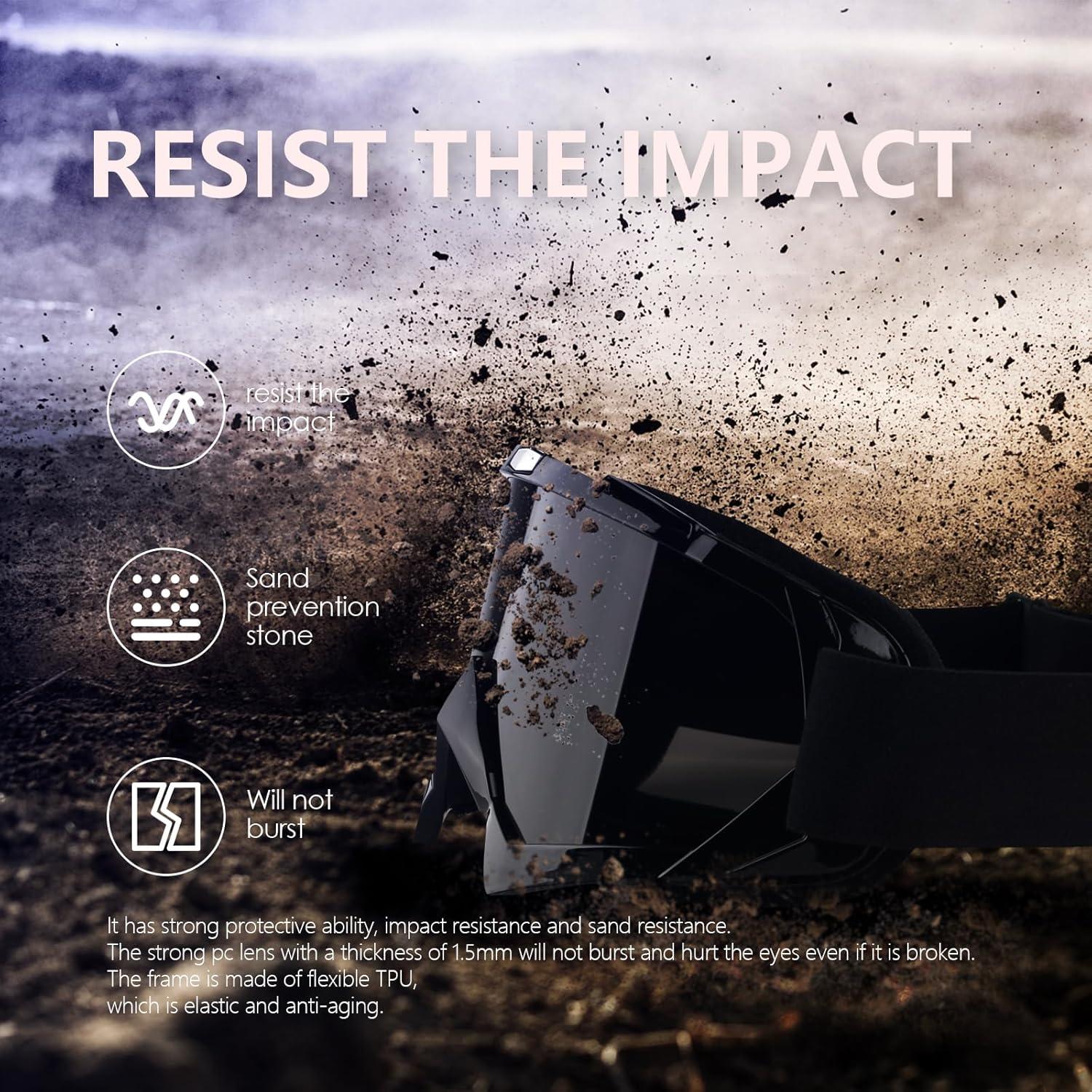 Gafas de Motocross GGBuy para Adultos UV400 Antiempañamiento